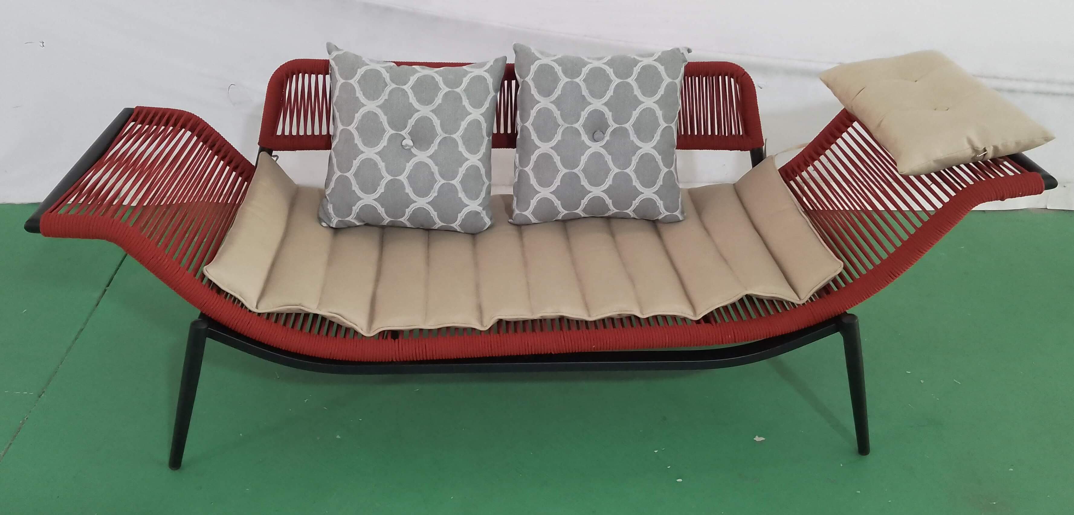 meble ogrodowe wypoczynkowy sofa leżanka ogrodowa technorattan 2 osoby poduszki 900zł